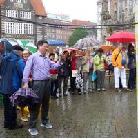 Teilnehmer im Regen 5